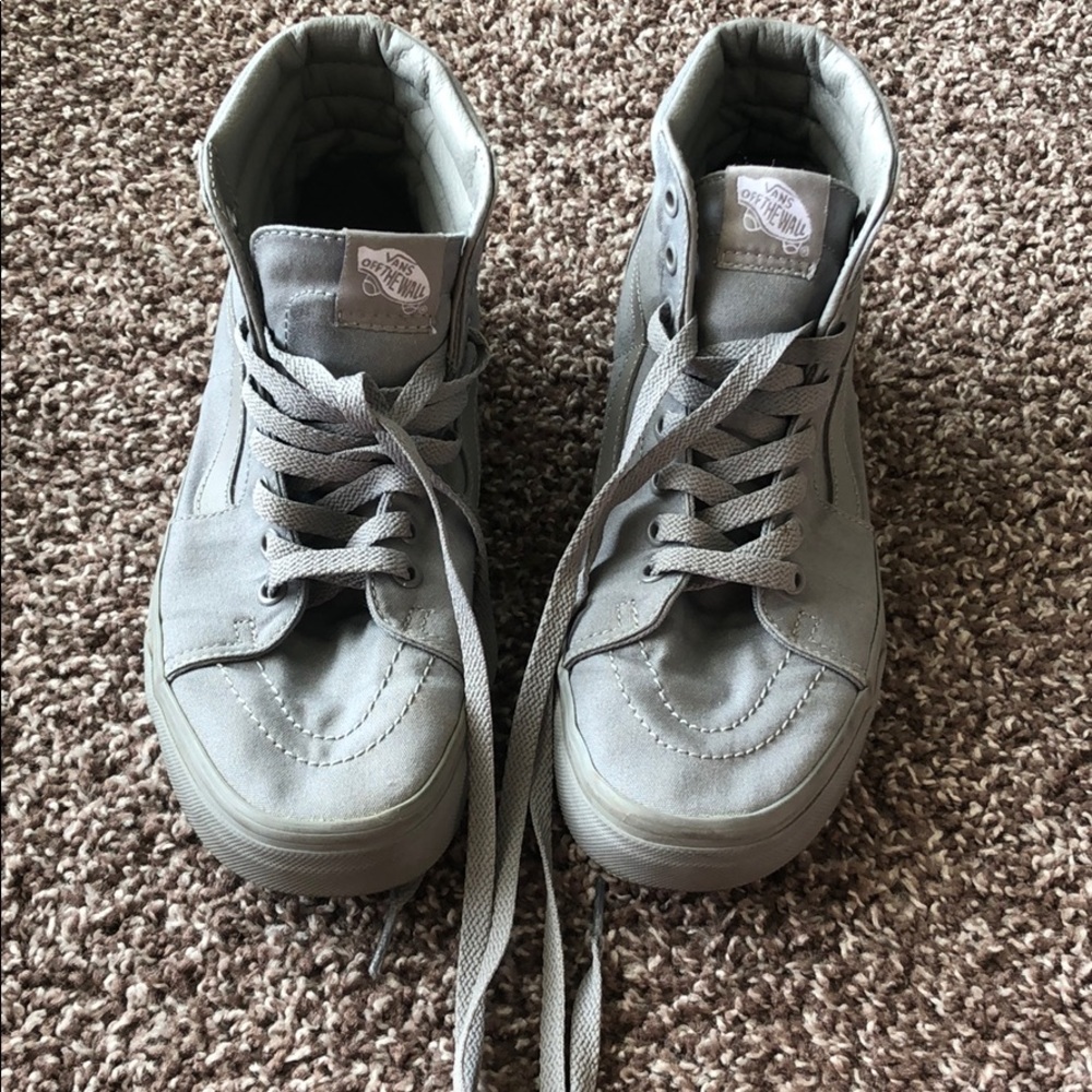All gray high top vans women size 9 men size 7.5